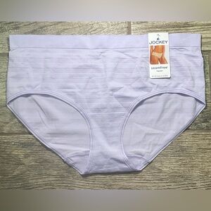 New Jockey Matte & Shine Seamfree Hipster Panties Size XL Lavender